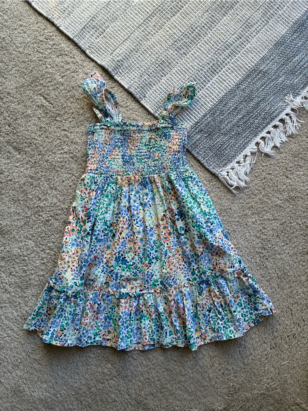 Crewcuts Floral Blue Green Multi Sundress